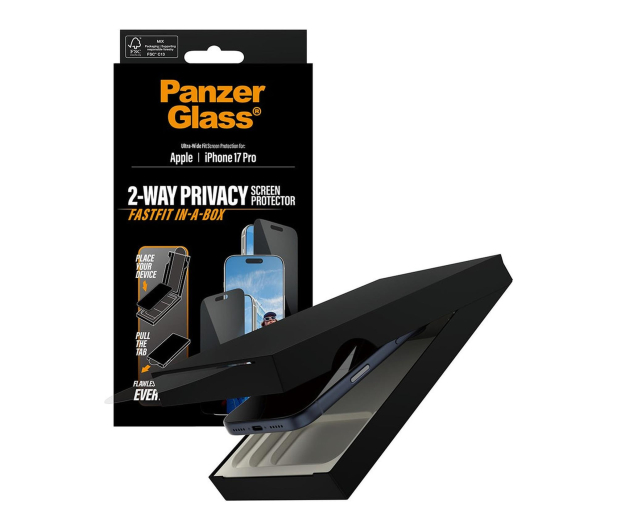 PanzerGlass Ultra-Wide Fit Fastfit do iPhone 17 Pro privacy - 1539018 - zdjęcie 4
